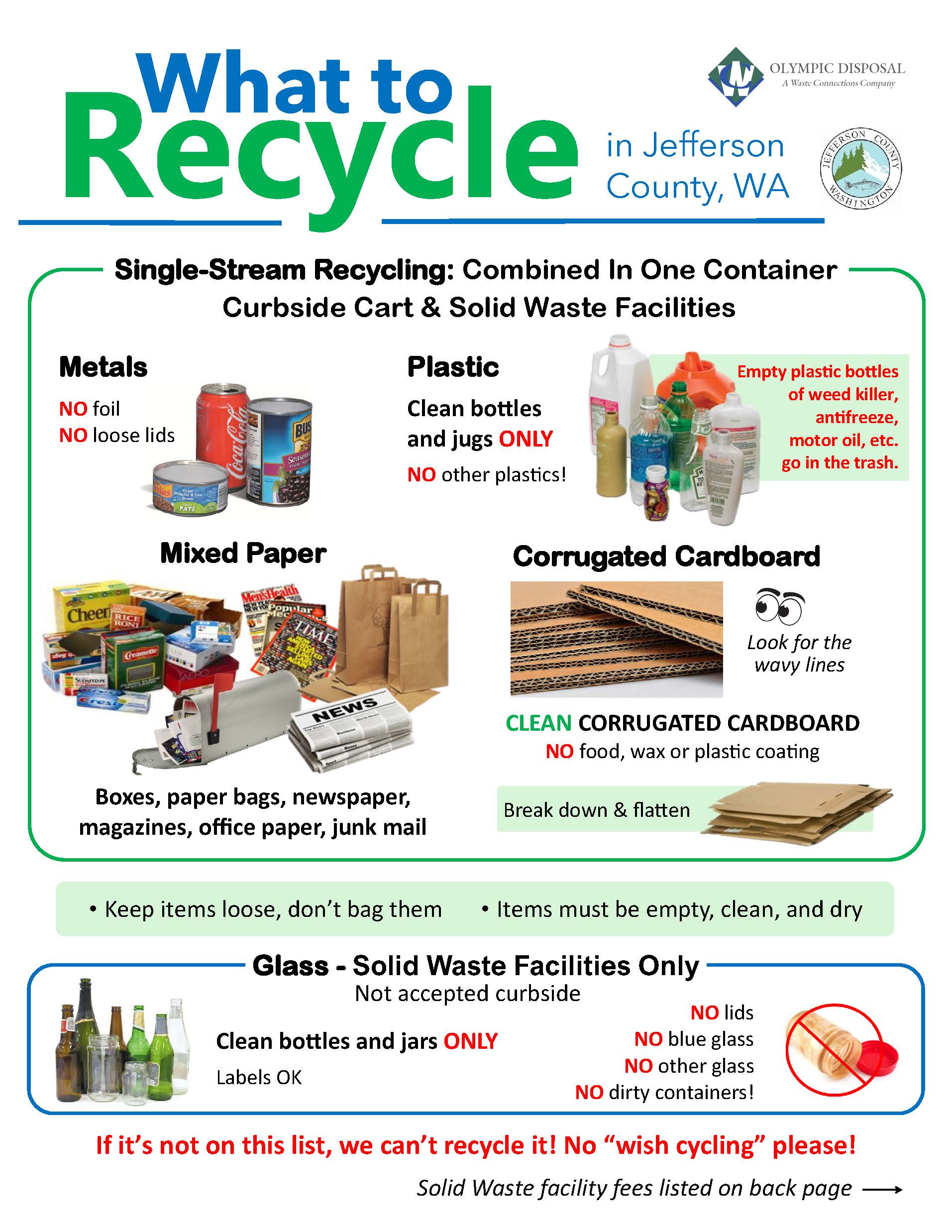 2026 Jefferson County Recycle Flyer front page